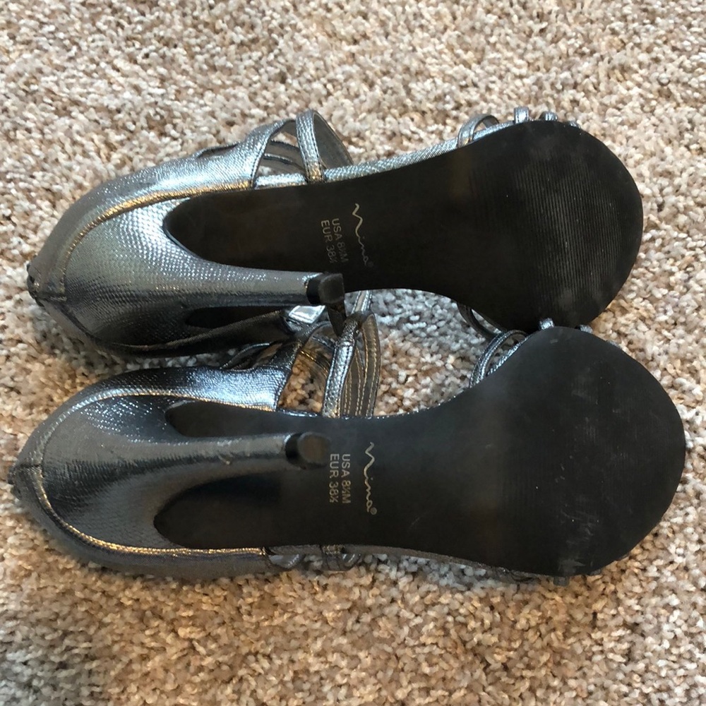 🌺 Nina Women’s High Heels Silver Size 8 1/2 - Picture 6 of 8